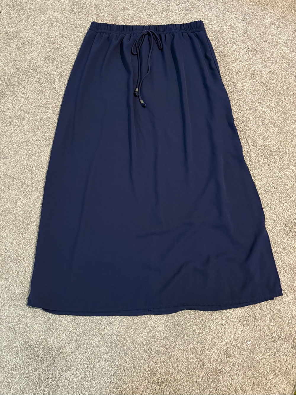 Faded Glory Navy Drawstring Maxi Skirt